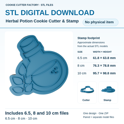 Herbal Potion Cookie Cutter & Stamp — All Sizes STL Download | CCF_APPROVED_MEDIA_V1:1:d3ef0c4358243d7062c3a1d6bb0b09f319d71232f756999fca340815f03423dd
