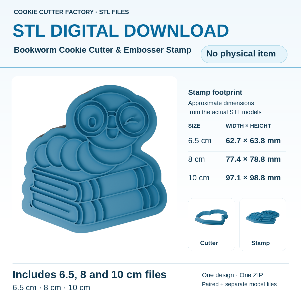 Bookworm Cookie Cutter & Embosser Stamp — All Sizes STL Download | CCF_APPROVED_MEDIA_V1:1:1c9cf3abf207ddf0192709b51c6f7c111249c8a6f9b238a73b162a3a88ba87c9