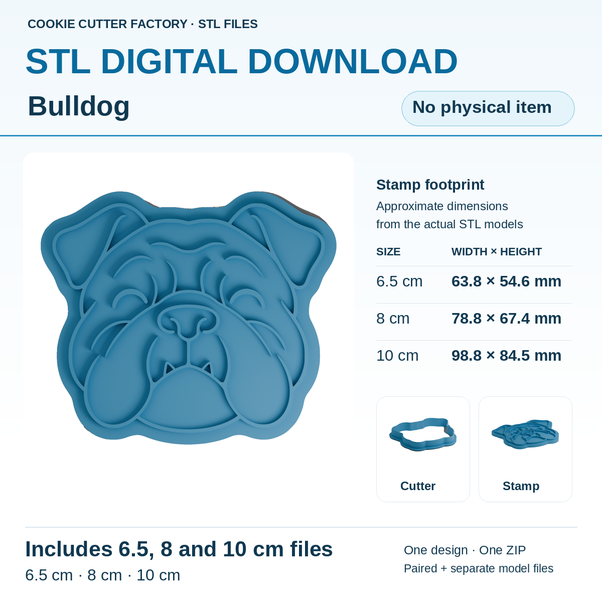 Smiling Bulldog Head Cookie Cutter and Embosser Stamp - All Sizes STL Download | CCF_APPROVED_MEDIA_V1:1:10335fb3dc5db6cbfd6ab51c9546c9ce68a3bf8d4704bfb6cedeefa1cb6de689