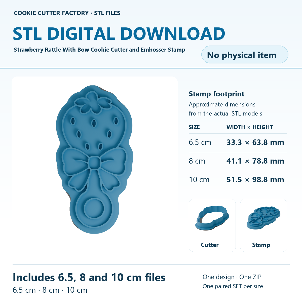 Strawberry Rattle With Bow Cookie Cutter and Embosser Stamp - All Sizes STL Download | CCF_APPROVED_MEDIA_V1:1:6fd8a9f01210f35156da2af37e113f23781c166efde2aa9b2ec6590ec584c47c