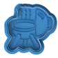 Lid-Up BBQ Grill Cookie Cutter & Embosser Father’s Day Biscuit Stamp