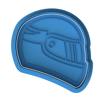 Racing Helmet Cookie Cutter and Embosser Set | F1 Motorsport Car Biker Baking
