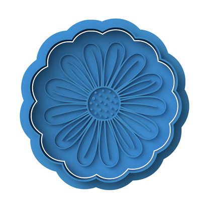 Daisy Flower Cookie Cutter & Embosser – Floral Cookie Design