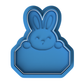 Cute Bunny Holding Blank Sign Cookie Cutter and Embosser Stamp | Personalised Easter Name Plaque, DIY Place Setting