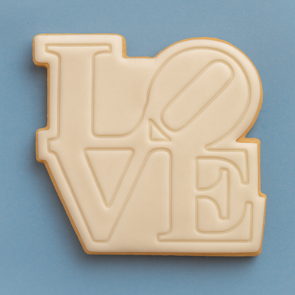 LOVE Cookie Cutter & Embosser – Bold Lettering Biscuit Stamp