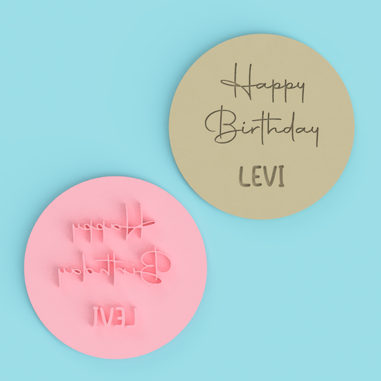 Custom Personalized Happy Birthday Embosser Stamp V1