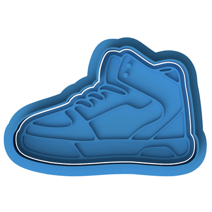Basketball High-Top Sneaker Cookie Cutter and Embosser Stamp - Sports Shoe Baking Set