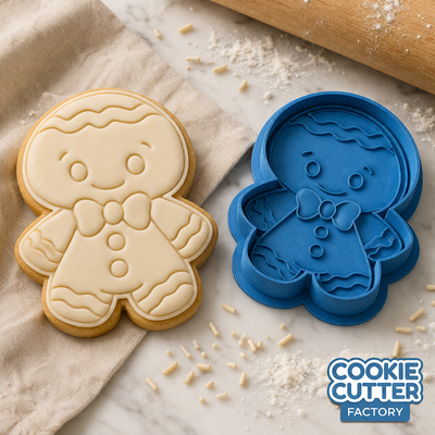 Gingerbread Man Cookie Cutter & Embosser  – Classic Christmas Design