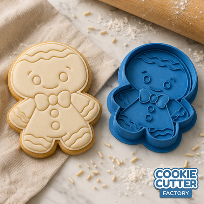 Gingerbread Man Cookie Cutter & Embosser  – Classic Christmas Design