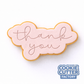 Thank You Script Cloud Cookie Cutter and Embosser Set – Elegant Appreciation Baking Tool