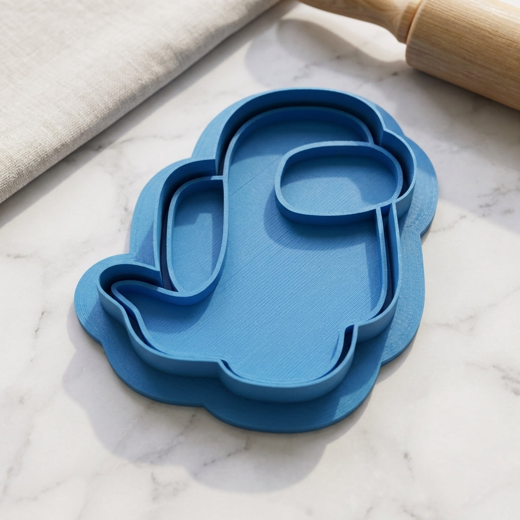 Space Crew Cookie Cutter and Embosser Stamp Set Gaming Kids TV