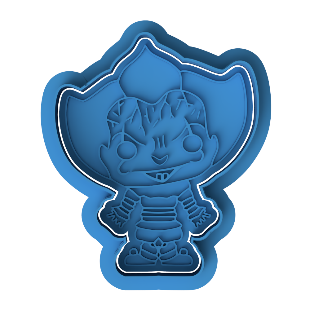 Pennywise Clown Horror Cookie Cutter with Embosser | IT Movie Villain Biscuit Stamp | Creepy Halloween Baking Tool