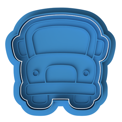 Cute School Bus Cookie Cutter and Embosser Stamp Set | Back to School, Wheels