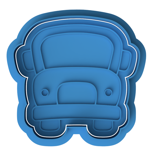 Cute School Bus Cookie Cutter and Embosser Stamp Set | Back to School, Wheels