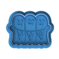 BOO Ghost Trio Cookie Cutter | Halloween Ghost Cookie Stamp | Banner Embosser