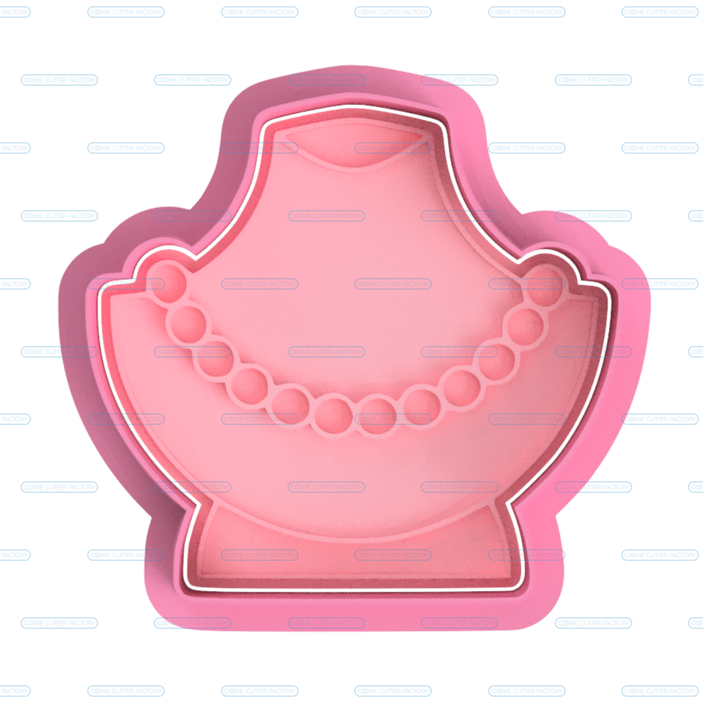 Pearl Necklace Cookie Cutter and Stamp Embosser - 8cm x 7.5cm