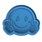 Peace Sign Smiley Face Cookie Cutter and Stamp Embosser