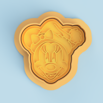 Mickey & Minnie Christmas Cookie Cutters & Stamp