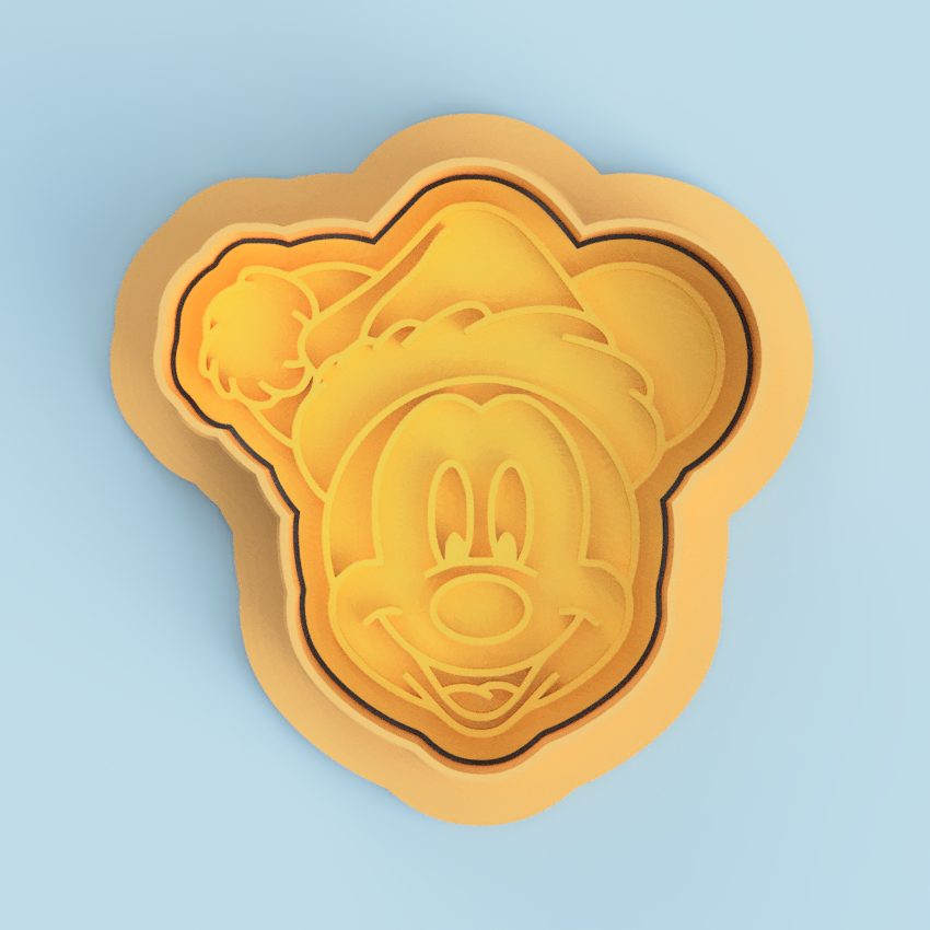 Mickey & Minnie Christmas Cookie Cutters & Stamp