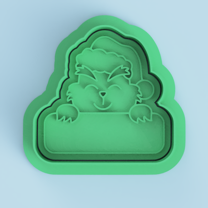 Grinch Baby With Frame Cookie Cutter & Stamp Christmas