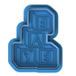 Baby Blocks Cookie Cutter with Embosser – Stacked Alphabet Design