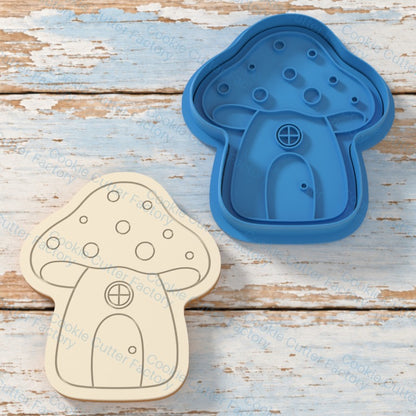 Mushroom House with Arched Door Cookie Cutter and Embosser Stamp - All Sizes STL Download | CCF_APPROVED_MEDIA_V1:3:bd6686bc6ffb57e31fe8f406e017b57831a87a74c6a57adf1bee645493b49024