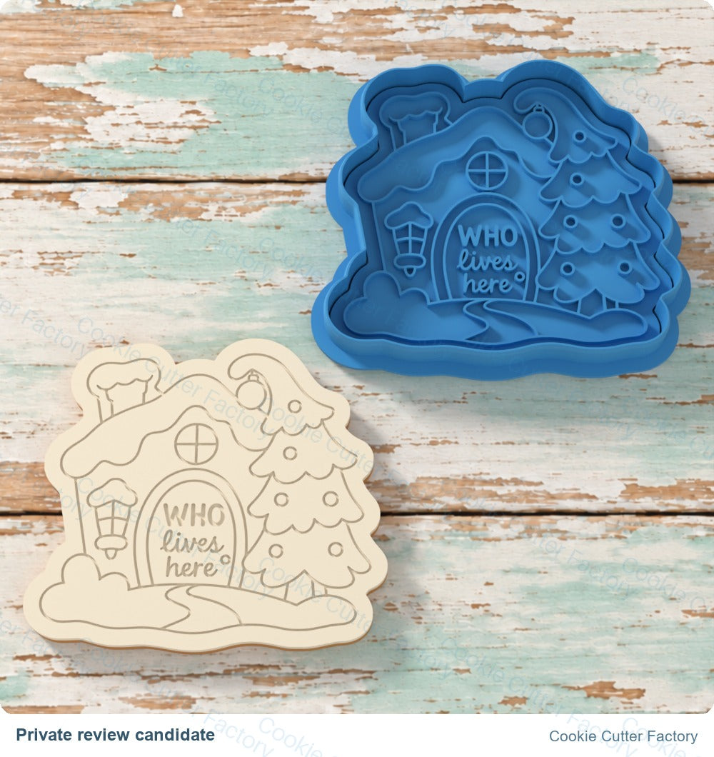 Who Lives Here Christmas House Cookie Cutter & Embosser — All Sizes STL Download | CCF_APPROVED_MEDIA_V1:3:f7ba0b95022337e2a56145bd180047d15875c4c40bd62bb2044f1365ef4d8725