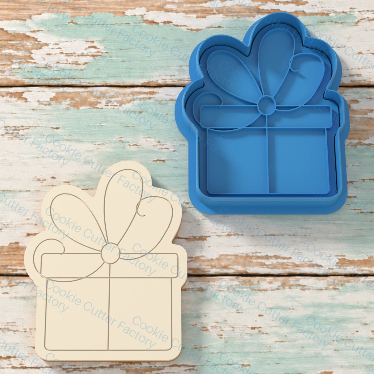 Gift Box with Oversized Bow Cookie Cutter & Stamp — All Sizes STL Download | CCF_APPROVED_MEDIA_V1:3:c9dc6cec32344964093e364606bdf4f037061cdf945b45f36d22f89cea974321