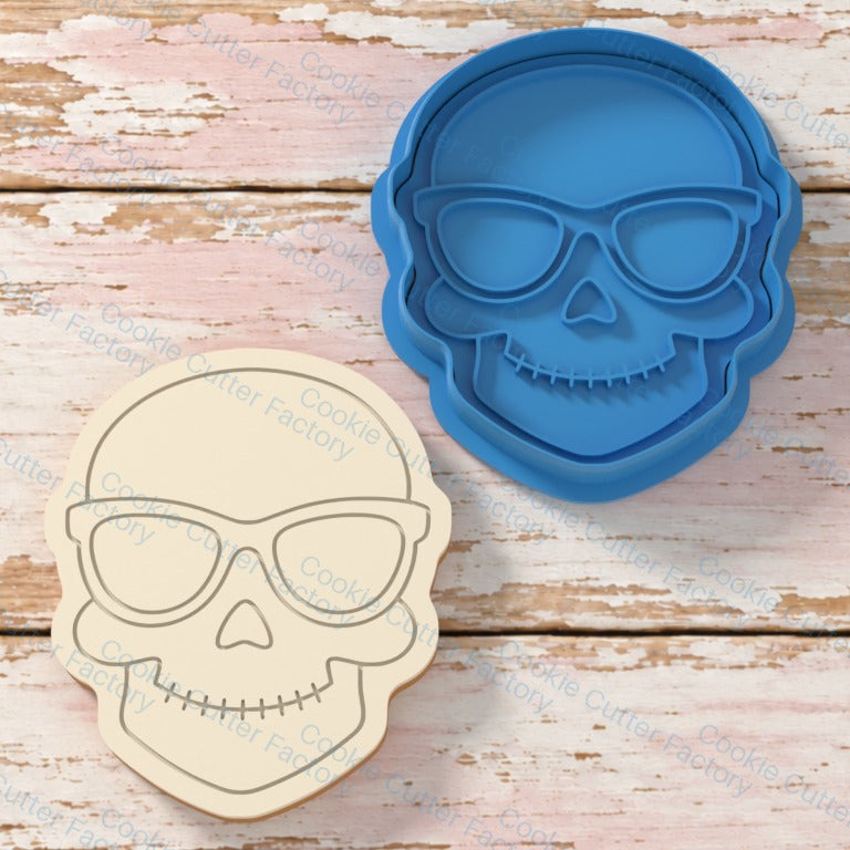 Skull with Angular Sunglasses Cookie Cutter and Embosser Stamp - All Sizes STL Download | CCF_APPROVED_MEDIA_V1:3:d3207be7199a21539ba8a82ae5589bdbafa0b59368bb0dd693f3abbac5b3b6ff