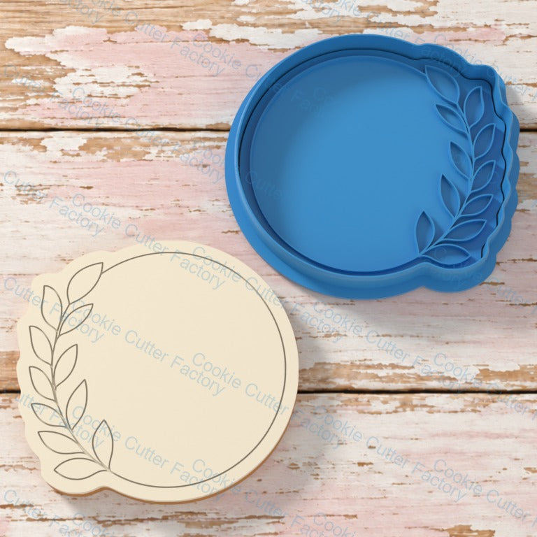 Asymmetric Leafy Circle Plaque Cookie Cutter and Embosser Stamp - All Sizes STL Download | CCF_APPROVED_MEDIA_V1:3:6f6916d61a778e633ad4ddd901308391970de46478309d1657d0e27583bf110b