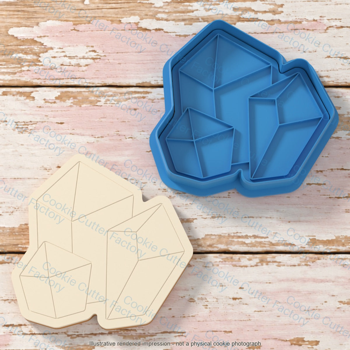 Crystal Cluster Cookie Cutter & Stamp — All Sizes STL Download | CCF_APPROVED_MEDIA_V1:3:c9da1f4c00ffce3b81cecf135bf7d491deade2988afd8383952534663f88c639