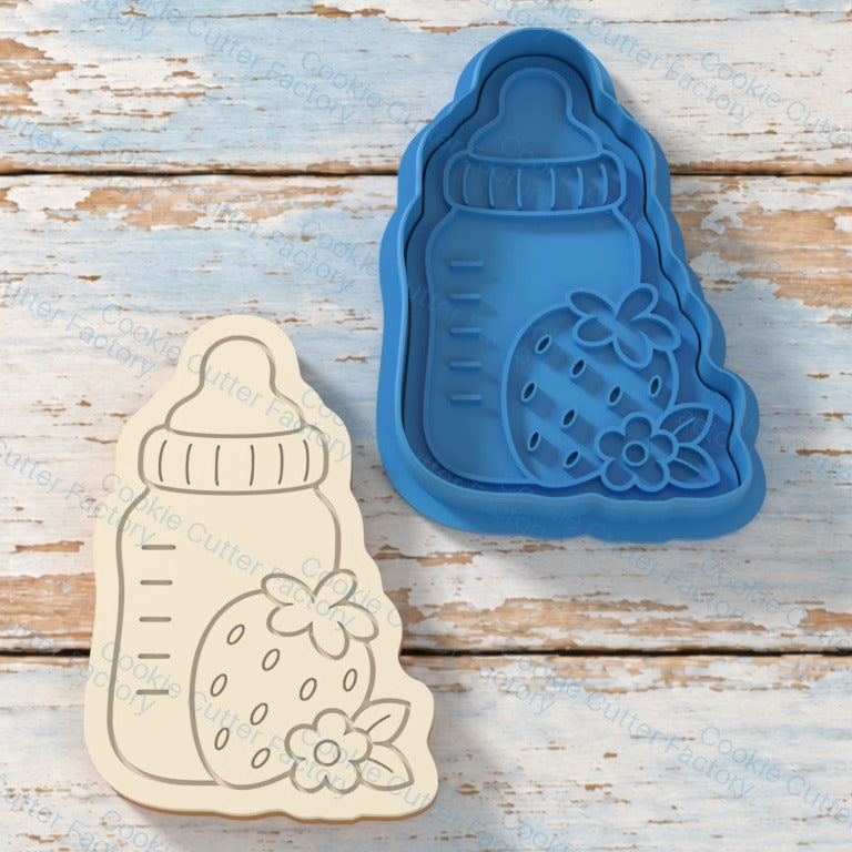Bottle And Strawberry Duo Cookie Cutter and Embosser Stamp - All Sizes STL Download | CCF_APPROVED_MEDIA_V1:3:1f4e338083a1c989c7c3e664b73ce106447f1e24778e081bb555f54c52db553c