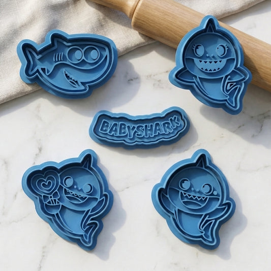 Baby Fish Cookie Cutter and Embosser Stamp Set Kids TV