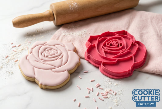 Rose Flower Cookie Cutter and Embosser Set – Easter & Mother's Day Collection