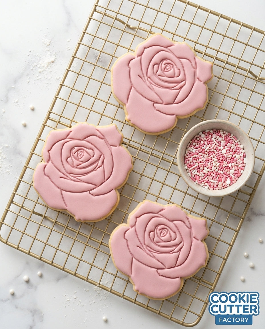 Rose Flower Cookie Cutter and Embosser Set – Easter & Mother's Day Collection