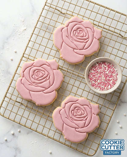 Rose Flower Cookie Cutter and Embosser Set – Easter & Mother's Day Collection