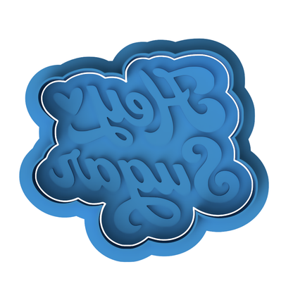Hey Sugar Cookie Cutter and Embosser Stamp | Retro Valentine, Sweet Quote, Flirty Phrase