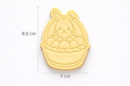 Easter Bunny in Basket Cookie Cutter and Embosser Set – Easter Collection