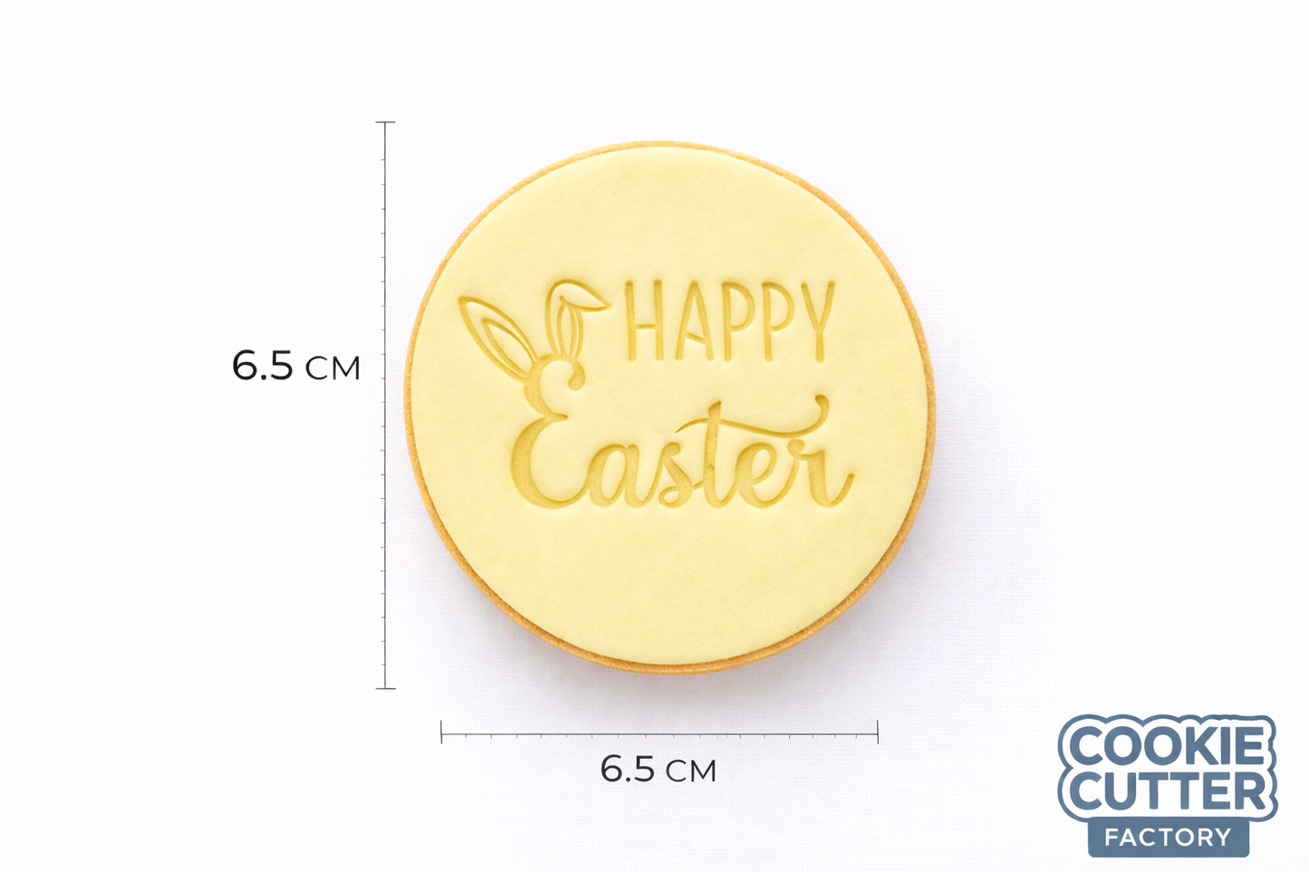Happy Easter Bunny Ears Round Cookie Embosser – Easter Collection