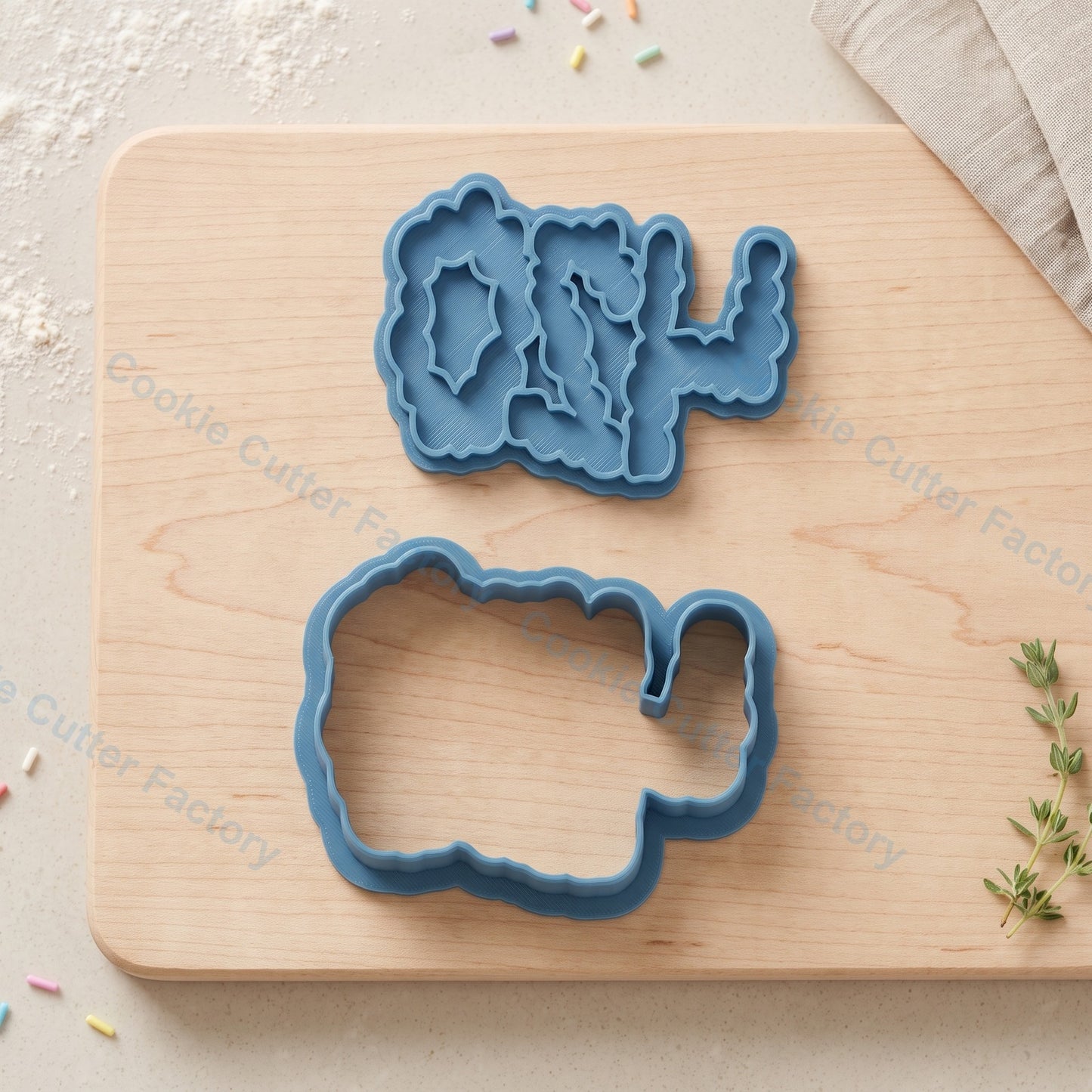 420 Smoke Cloud Cookie Cutter and Embosser Stamp