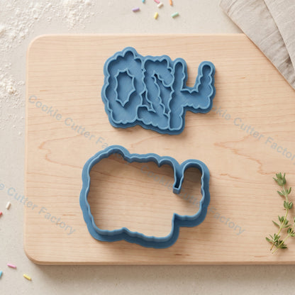 420 Smoke Cloud Cookie Cutter and Embosser Stamp