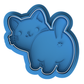 Funny Cat Butt Cookie Cutter with Embosser – Cute Kitty Design