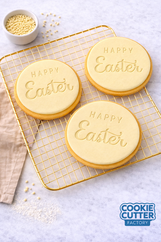 Happy Easter Round Cookie Embosser – Easter Collection