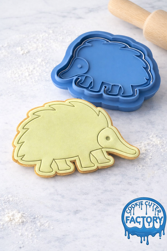 Cute Echidna Cookie Cutter and Embosser Stamp | Australian Wildlife, Animal Party