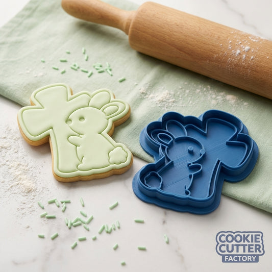 Easter Bunny and Cross Cookie Cutter and Embosser Set – Easter Collection