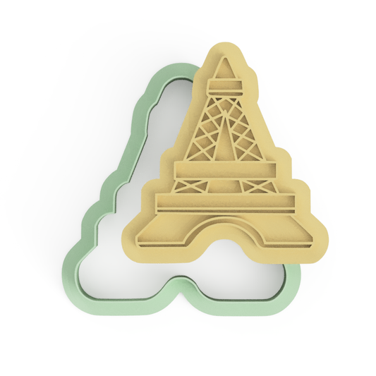 Eiffel Tower Cookie Cutter and Stamp Embosser - 8cm x 7.5cm