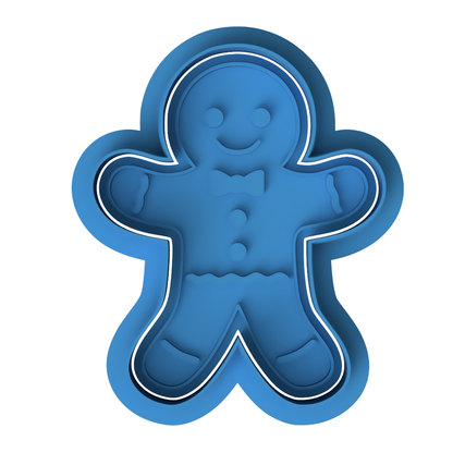 Classic Gingerbread Man Cookie Cutter & Embosser – Christmas Cookie Design