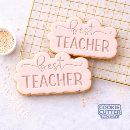 Best Teacher Appreciation Cookie Cutter and Embosser Set