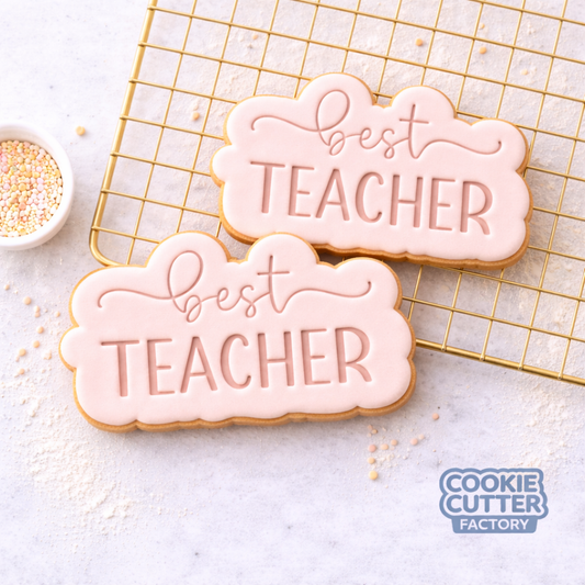 Best Teacher Appreciation Cookie Cutter and Embosser Set