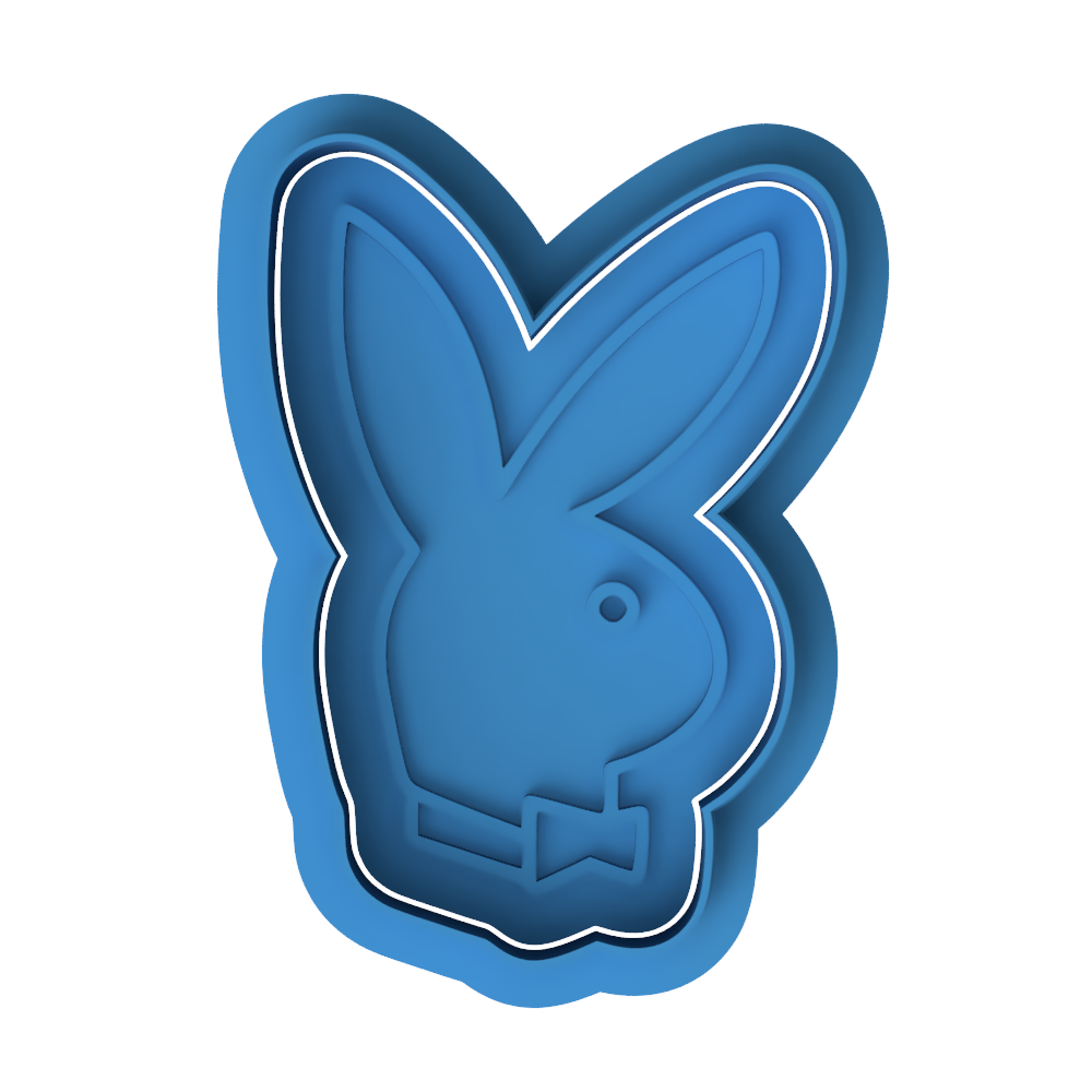 Bunny with Bow Tie Cookie Cutter and Embosser | Y2K Bachelorette Party Cookie | Adult Theme